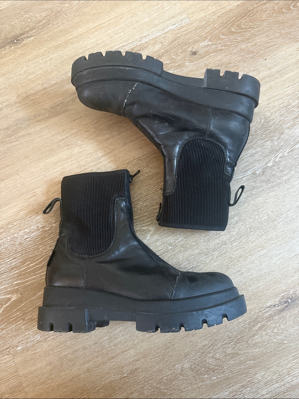 Marco Moreo Black label leather moto combat boots made in Italy - Picture 3 of 9